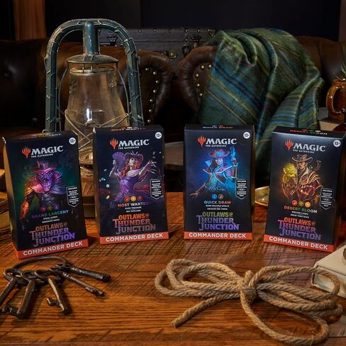 Magic: The Gathering Outlaws of Thunder Junction Commander Deck Bundle - Includes All 4 Decks (Quick Draw, Desert Bloom, Grand Larceny, and Most Wanted) in Saudi Arabia