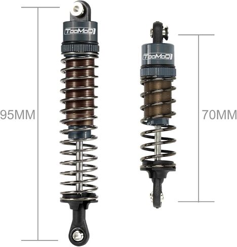 1/10 70MM 95MM RC Oil filled Shock Absorbers kit for Tamiya TT-02B DT-02 DT-03 1/10 Buggy Car Upgrades Parts (Blue) in Saudi Arabia
