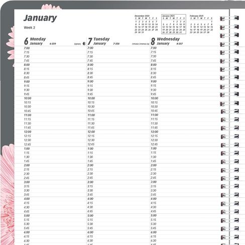 Brownline® 2025 Pink Essential Weekly Planner, Appointment Book, 12 Months, January to December, Twin-Wire Binding, 11" x 8.5", Pink Daisy (CB950G.05-25) in Saudi Arabia