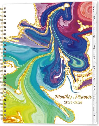 2024-2026 Monthly Planner/Calendar - Monthly Planner 2024-2026, July 2024 - June 2026, 9" x 11", Academic Planner with Spiral Bound, Monthly Tabs, Thick Paper, Daily Organizer in Saudi Arabia