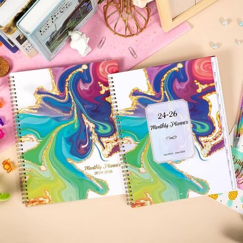 2024-2026 Monthly Planner/Calendar - Monthly Planner 2024-2026, July 2024 - June 2026, 9" x 11", Academic Planner with Spiral Bound, Monthly Tabs, Thick Paper, Daily Organizer in Saudi Arabia