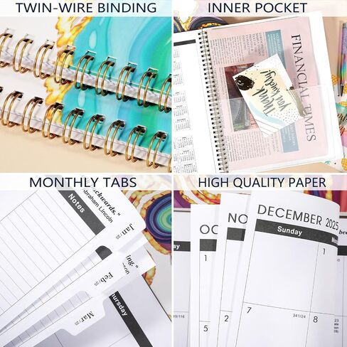 2024-2026 Monthly Planner/Calendar - Monthly Planner 2024-2026, July 2024 - June 2026, 9" x 11", Academic Planner with Spiral Bound, Monthly Tabs, Thick Paper, Daily Organizer in Saudi Arabia