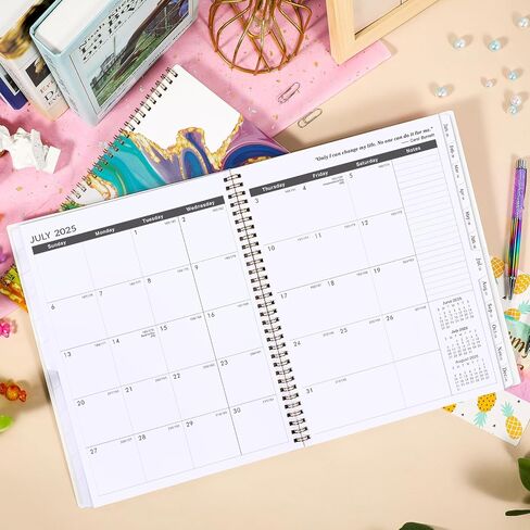 2024-2026 Monthly Planner/Calendar - Monthly Planner 2024-2026, July 2024 - June 2026, 9" x 11", Academic Planner with Spiral Bound, Monthly Tabs, Thick Paper, Daily Organizer in Saudi Arabia