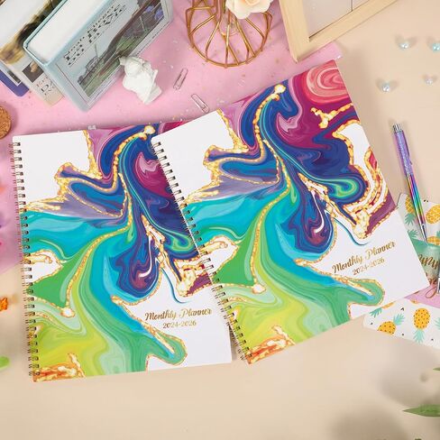 2024-2026 Monthly Planner/Calendar - Monthly Planner 2024-2026, July 2024 - June 2026, 9" x 11", Academic Planner with Spiral Bound, Monthly Tabs, Thick Paper, Daily Organizer in Saudi Arabia