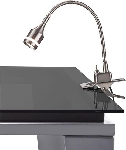 Adesso 3217-22 Prospect LED Clip مصباح ، 9.5-14.5 بوصة ، 3W LED ، الصلب المصقول ، 1 مصابيح مقطع in Kuwait