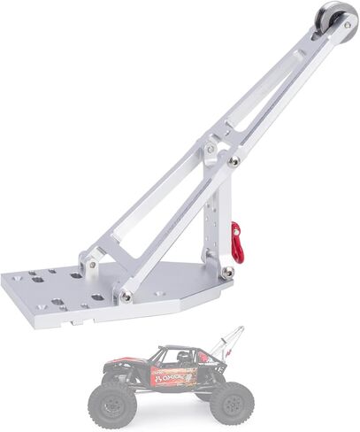 Capra Crane Arm,Aluminium Winch Rescue Truck/Tow Truck Crane Arm Wrecker kit for 1/10 RC Crawler Car Axial Capra 1.9UTB Trail Buggy Simulation(Black) in Kuwait