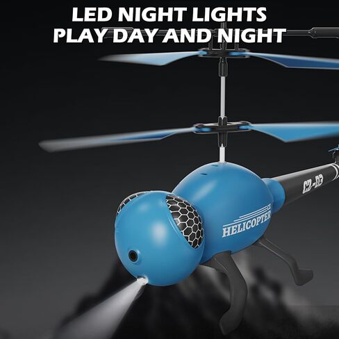 CZ03 Remote Control Helicopter, 3.5 Channel Mini Dragonfly Helicopter with Gyro, Obstacle Avoidance, LED Light, Easy to Fly Helicopter Toy Gifts for Kids and Beginners in Saudi Arabia