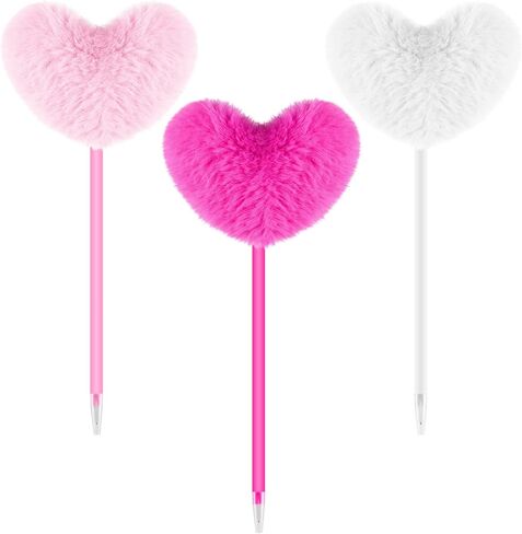 Zuazaor 3 Pieces Easter Fuzzy Pens Funny Rabbit Pens Pom Pom Ballpoint Pen Fluffy Bunny Pompoms Plastic Rollerball for Women Party Supplies Valentines Wedding Easter Day Gift Favors (Rabbit) in Kuwait