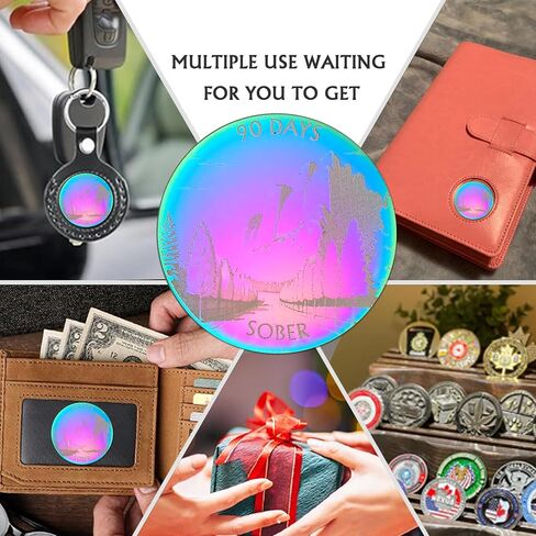 6 Months Sobriety Chip Colorful AA Coin Recovery Medallions One Day at A Time Sober Token Six Months Sobriety Gifts for Men Women Alcoholics Anonymous Gifts in Saudi Arabia