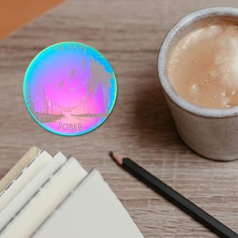 6 Months Sobriety Chip Colorful AA Coin Recovery Medallions One Day at A Time Sober Token Six Months Sobriety Gifts for Men Women Alcoholics Anonymous Gifts in Saudi Arabia
