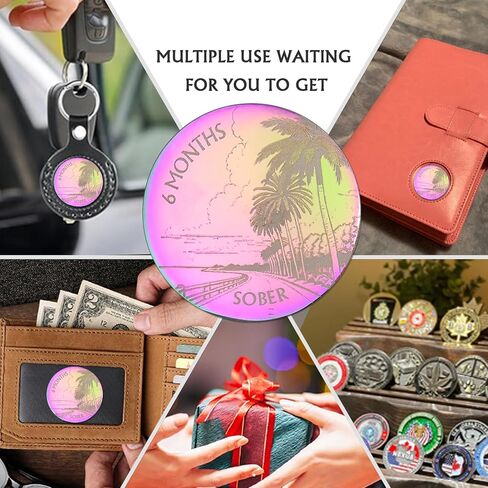 6 Months Sobriety Chip Colorful AA Coin Recovery Medallions One Day at A Time Sober Token Six Months Sobriety Gifts for Men Women Alcoholics Anonymous Gifts in Saudi Arabia