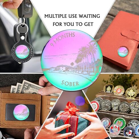 6 Months Sobriety Chip Colorful AA Coin Recovery Medallions One Day at A Time Sober Token Six Months Sobriety Gifts for Men Women Alcoholics Anonymous Gifts in Saudi Arabia