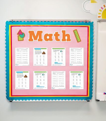 Carson Dellosa 37-Piece Core Subjects Bulletin Board Set, Reading, Math, Writing, and Science Subject Signs for Classroom Bulletin Boards, Wall Décor, Language Arts and Math Classroom Décor in Saudi Arabia