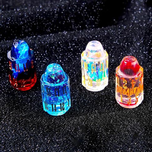 Resin Bullet DND Dice Set - 7-Piece Polyhedral Dice for Dungeons & Dragons RPG Games（Bule red） in Saudi Arabia
