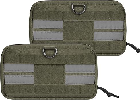 OneTigris Service Dog Harness Molle Saddle Bag, Large Tactical Add-on Pouches for Treats, Poop Bags, Toys Dog Backpack, 9.3"*5" (Black) in Saudi Arabia