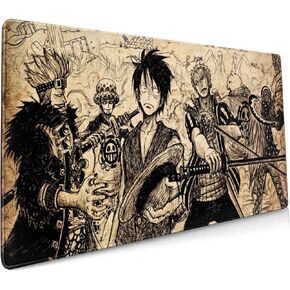 One_Piece Mouse Pad Anime Mouse Pad Gaming Mouse Pad Large Mouse Pad,Extended Desk Mat Desk Pad for Keyboard and Mouse Suitable.15.7×29.5 in D