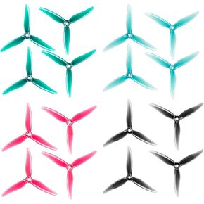 16pcs Fpv Drone Props Propeller: Gemfan 51466 V2 Hurricane MCK Tri-Blade 5 Inch Props for 4S 6S FPV Freestyle Racing, 8xCW 8xCCW