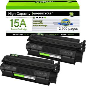 greencycle High Yield 15A C7115A Black Toner Cartridge Replacement Compatible for HP Laserjet 1000 1005 1200 1220 3300 3320 3330 3380 Printer (1-Pack, Black)