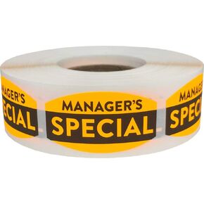 Manager's Special Grocery Store Food Labels .75 x 1.375 Inch 500 Total Adhesive Stickers