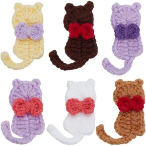 FREEBLOSS 30pcs Crochet Butterfly Applique Sew On Patches Handmade Beautiful Crochet Butterfly 3 Colors Crochet Knitted Handmade Applique Crocheted Applique for DIY Clothes Party Decor Craft