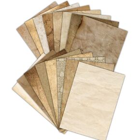 Vintage 12x12 Scrapbooking Cardstock Decorative Paper - 36 Sheets - for Card Making Journaling Planner Origami Textured Decorative Scrapbook Paper Scrapbook Materials Supplies