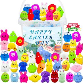 120Pcs Mochi Squishies Toys, Kawaii Squishies Bulk for Kids Party Favors, Squeeze Toys for Stress Relief, Classroom Prizes, Goodie Bag Stuffers, Party Bag Filler, Birthday Gifts (Random)