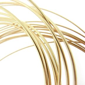 Solid 18K Yellow Gold Wire - 26 Gauge, Round, Half Hard, 1 Foot