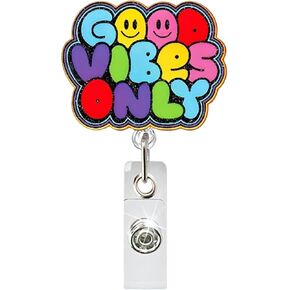 Happy Pills Cats Nurse Badge Reels Holder, Retractable with Clip for Nurse Women! Funny Design. Ideal for Nursing, Medical Work Doctor,Office.Alligator Clip for Work ID Badge.Perfect Gifts for Nurses