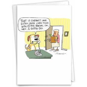 NobleWorks - 1 Funny Happy Birthday Greeting Card – Old Age Humor Notecard for Men, Women, Dad, Uncle, Brother or Friend - Senior Game Show 6291Z
