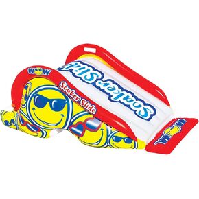 WOW Sports Soaker Soaker Splash Slide (شريحة فقط) ، شريحة مياه قابلة للنفخ لمنصات البداية ، شريحة للرياضات المائية في الفناء الخلفي ، ملحقات Splash Pad Multicolor
