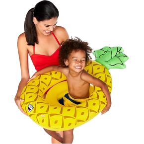 BigMouth Inc Lil’ Water Float - Pool Floaties for Infants Babies & Kids Ages 1-3, for Beginner Swimmers, Easy to Inflate and Durable - Pineapple