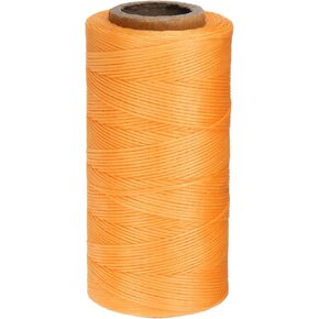 uxcell Leather Sewing Waxed Thread, 284 Yards / 260m 0.8mm 150D Flat Polyester All-Purpose Threads for Leather Crafts, Bookbinding, Denim Blue