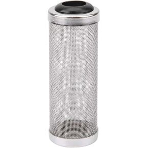 Aquarium Intake Filter Mesh, Stainless Steel Media Cover Guard Intake Strainer Mesh Net Inlet Inflow Basket Metal Pre-Filter Tube Accessory for Breeding Shrimp Protecting Fish Inhalation Tank (12mm)