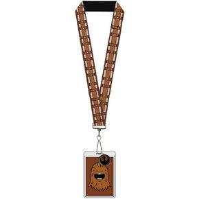 Star Wars Lanyard, Badge Holder Charm, Star Wars Chewbacca Bandolier Bounding Browns, Elastic