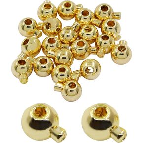 20Pcs Rose Gold Crimp Beads 18K Rose Gold Plated Beads 3mm Loose Rondelle Spacer Beads Metal Bead Spacers Beads for DIY Bracelet Necklace Jewelry Making
