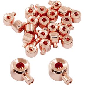 20Pcs Rose Gold Crimp Beads 18K Rose Gold Plated Beads 3mm Loose Rondelle Spacer Beads Metal Bead Spacers Beads for DIY Bracelet Necklace Jewelry Making in Saudi Arabia