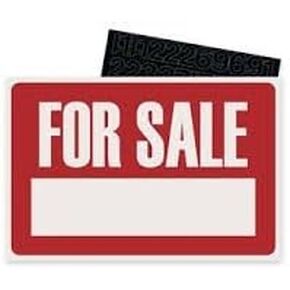 Cosco Printed Sign, For Sale, 8" x 12", Red/White