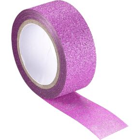MECCANIXITY 0.6inch x 16.4ft Glitter Tape, Decorative Craft Tape Self Adhesive Stick Blue 1.5cm x 5 M for Scrapbook, DIY Arts, Gift Wrapping