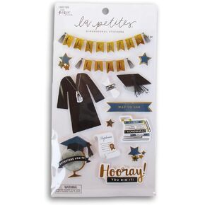 Graduation 3D Dimensional Stickers for Crafts, Cardmaking, Scrapbooks & More – 14 Pc, 1885169