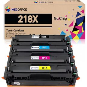 Compatible Toner Cartridge Replacement for HP 218X High Yield Toner Cartridge (No Chip) W2180X 218A W2180A for HP Color Laserjet Pro 3201DW MFP 3301FDW 3301SDW (Black, Cyan, Yellow, Magenta)