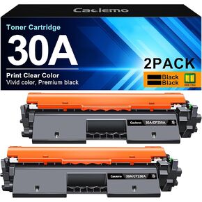 30A Black Toner Cartridge CF230A | Compatible Replacement for HP 30A CF230A 30X CF230X Toner Compatible with Laserjet Pro MFP M203dw M227fdw M227fdn M203d M203dn M227sdn M227 M203 Printer, 2 Black