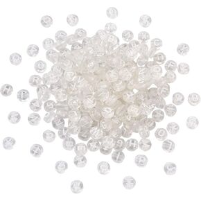 FASHEWELRY 1000Pcs Acrylic Flat Round Letter Beads 7x4mm Transparent Alphabet A-Z Spacer Beads for DIY Necklace Bracelet Jewelry Making (Clear)