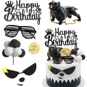 Knana 13pcs كعكة الكلب Tooper - Bulldog Cake Topper ، زينة كعكة الكلب ، ديكورات حفل الكلب.