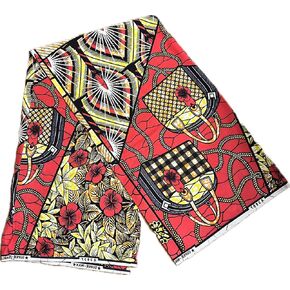 African Print Fabric, Cotton Ankara, 1 Yard, Africa Ethnic Pattern, Printed Fabric, Tribal Print, One Yard, Ankara Wax (B9) in Kuwait