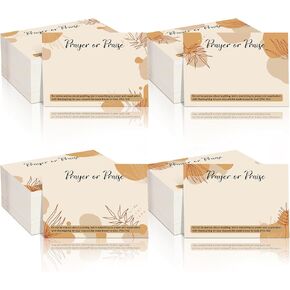 400 Pcs 2.76 x 3.94 Inches Prayer Request Cards Prayer and Praise Cards Church Cards Scripture Bible Verse Cards for Women Inspirational(Boho)