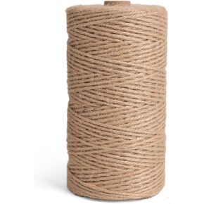 Natural Jute Twine String 1/25 Inch 1312 ft Thin Ribbon Hemp Twine for Craft Projects Gardening Art Artworks Home Wedding Decor Durable Twine Gift Wrapping Packing(1mm,400m) in Saudi Arabia
