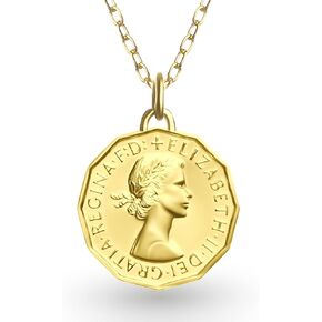 HOBBY OF KINGS Coin Necklace for Women | Medallion Pendant Jewelry | 24K Gold Plated