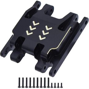 TRX4M Black Coating Brass Skid Plate Transmission Mount for 1/18 TRX4-M RC Crawler Car Upgrade Parts, 60.7g