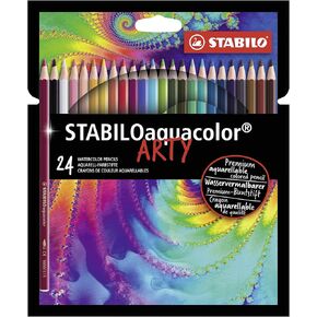 Aquarellable Colouring Pencil - STABILOaquacolor ARTY - Pack of 24 - Assorted Colors