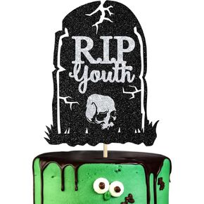 RIP Youth Cake Topper ، الموت لشبابي/مؤخرتك هي لوازم زخارف عيد ميلاد قديمة ومضحكة